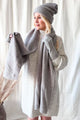 Tiffie mohair blend scarf, pearl grey