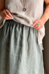 Vanessa linen skirt, camo green