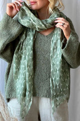 Willow wool scarf, green
