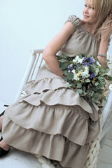 Dream like pia linen dress, natural
