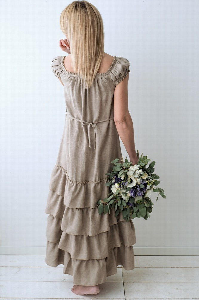 Dream like pia linen dress, natural