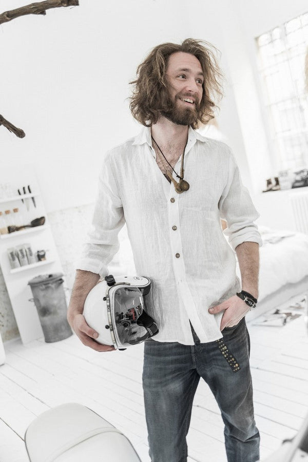 John linen shirt, white