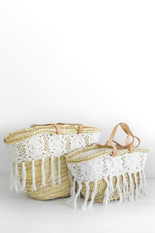Basket bag 080174/4, natural/white